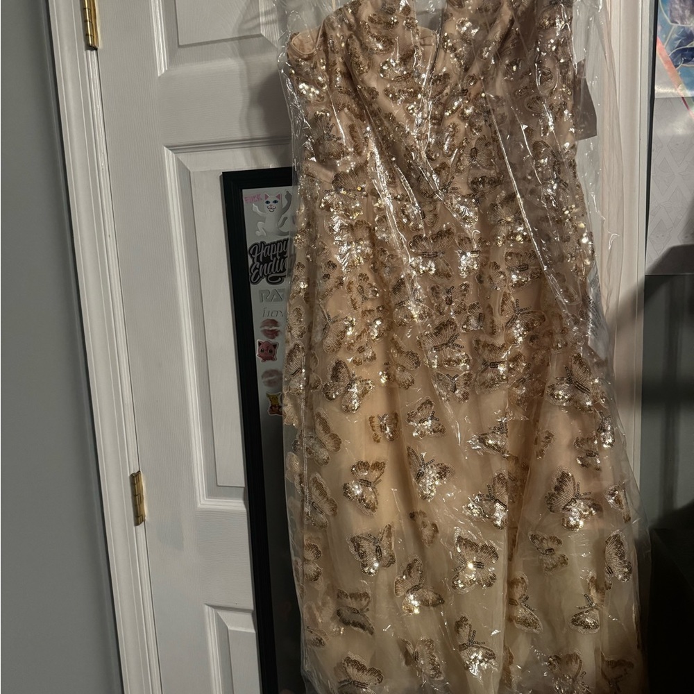 Dress the Population Gold Sequin Dress